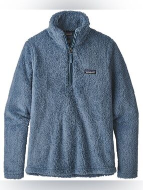 Patagonia Los Gatos 1/4 Zip Blue Fleece Quarter-Zip Pullover Medium